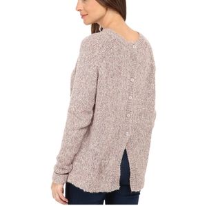 French Connection Pastel Marl Knit Button-Back Sweater Small